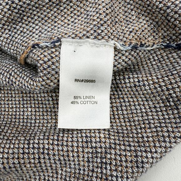 PENDLETON One Button Linen Cotton Blend Cardigan Size Medium Petite - Picture 5 of 6